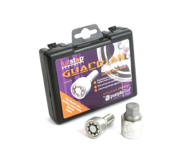 A pair of locking wheel studs for a caravan