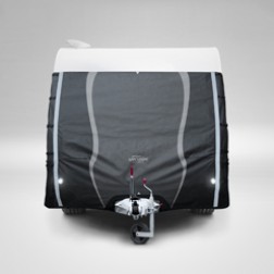 Universal front towing cover for caravans