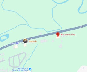 Dorset Caravan Shop Map